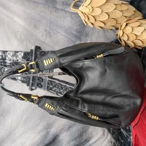 Oryany black leather hobo